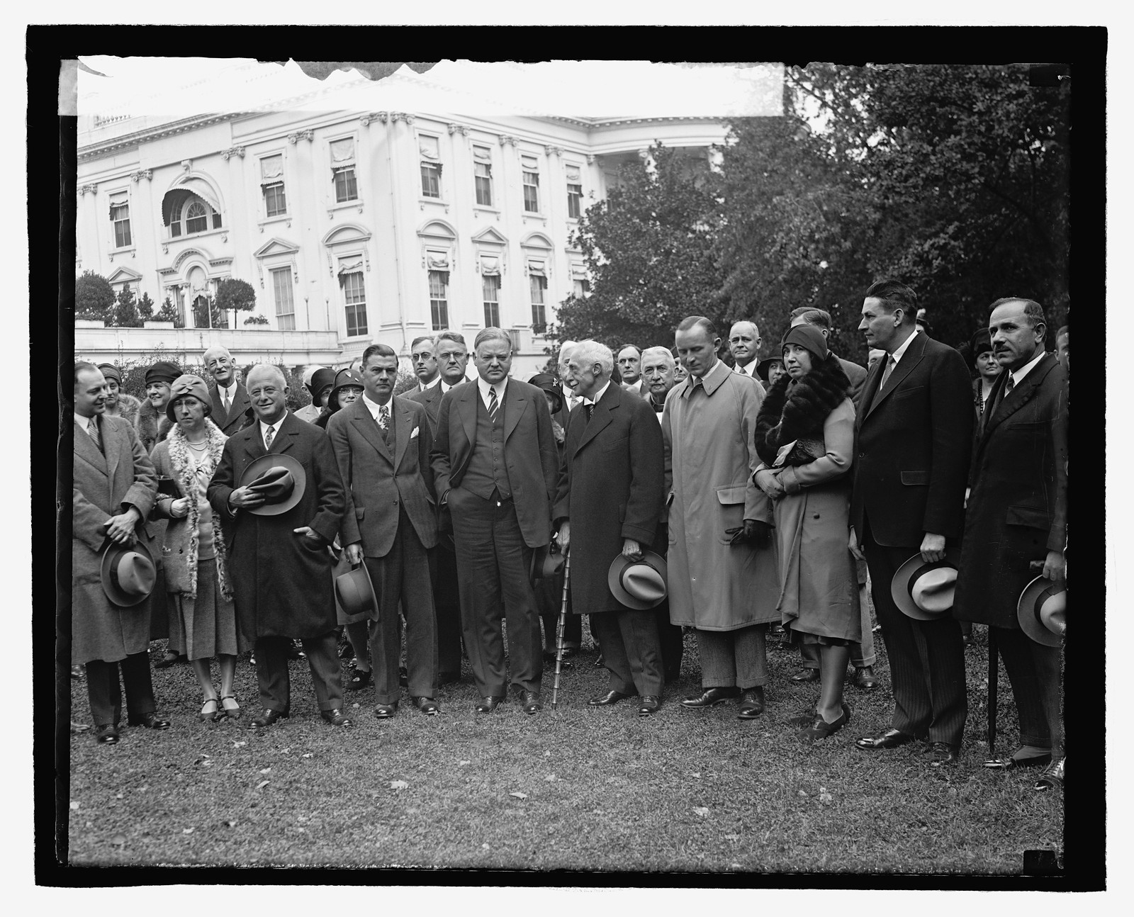 Hoover & engineers group, 10/3/29, [19]29 October 3. — historic photograph