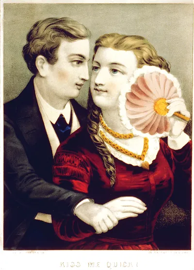 Kiss Me Quick! New York: Currier & Ives (print, chromolithograph)
