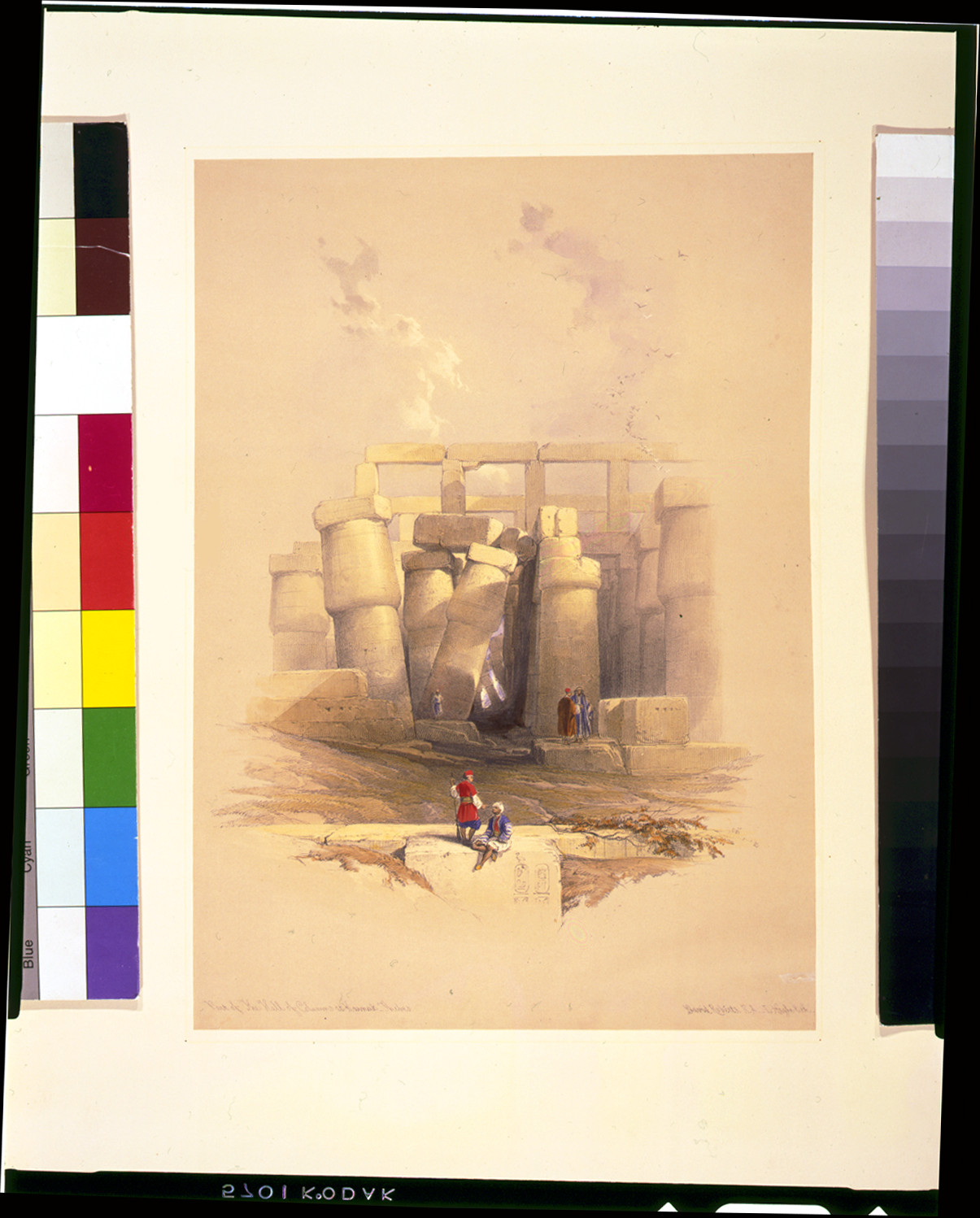 Part of the hall of columns at Karnak--Thebes / David Roberts, R.A., [published between 1846 and 1849] — antique lithograph
