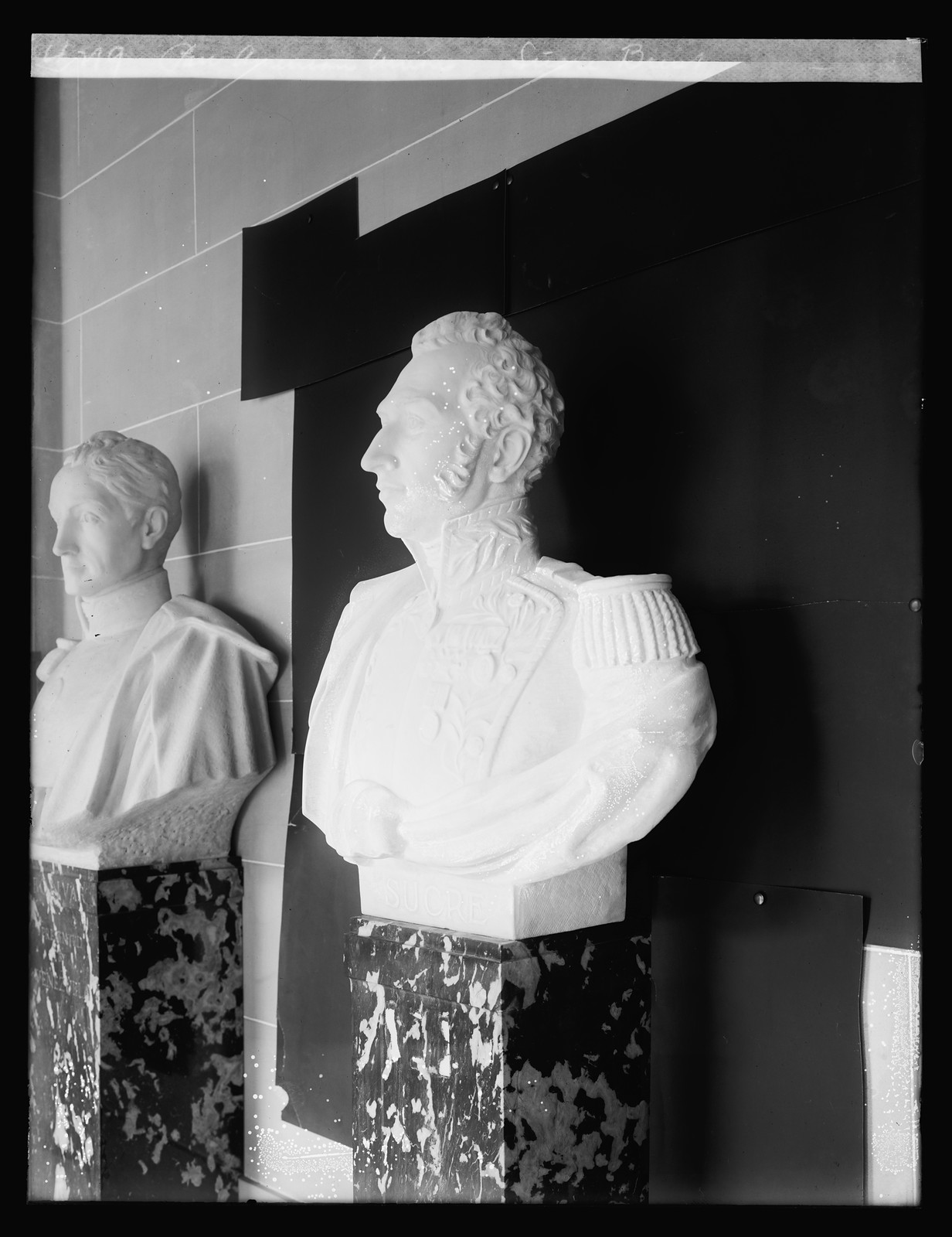 Pan American Union, Sucre bust, [Washington, D.C.], [ca. 1920] — historic photograph