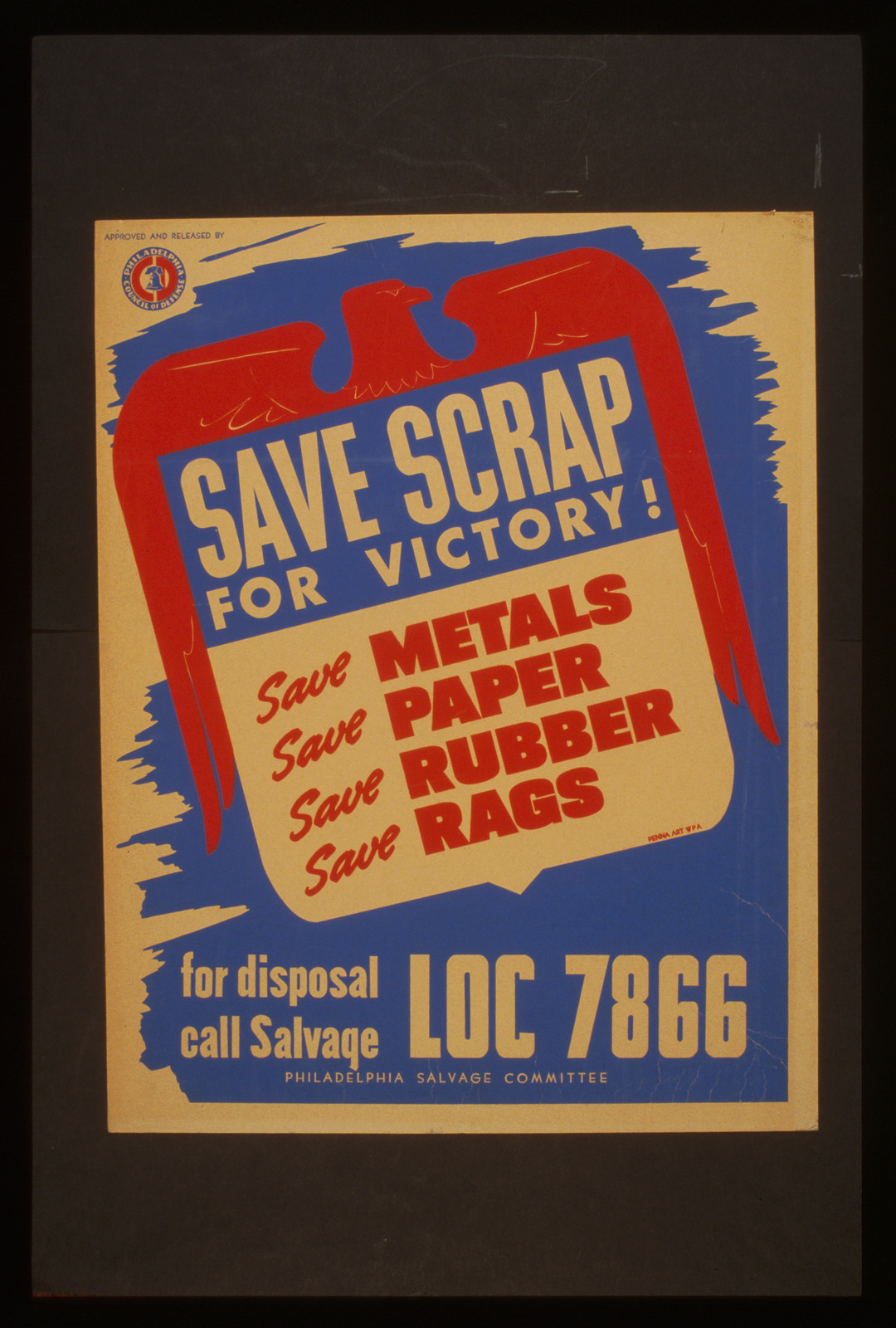 Save scrap for victory! Save metals save paper save rubber save rags., 1941 — vintage poster
