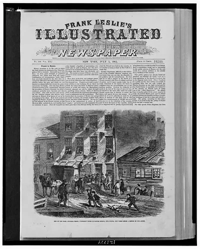End of the poor Funeral from a tenement house in Baxter Street, Five Points, New York / from a sketch by our artist.