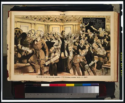 This is not the New York Stock Exchange, it is the patronage exchange, called U.S. Senate / J.A. Wales.