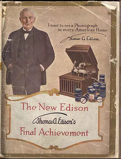 The New Edison: Thomas A. Edison's Final Achievement phonograph advertisement