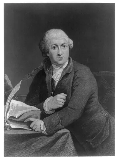 [David Garrick, 1717-1779, half-length portrait, seated, facing front]