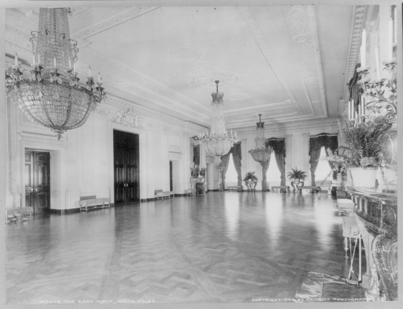 The East Room, White House, c1904. — historic photograph
