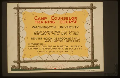 Camp counselor training course Washington University