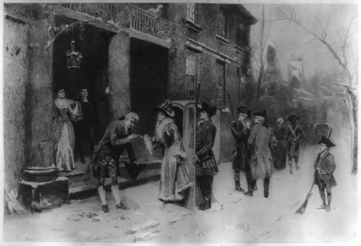[Christmas Eve in colonial times], c1892 Sept. 2. — historic print