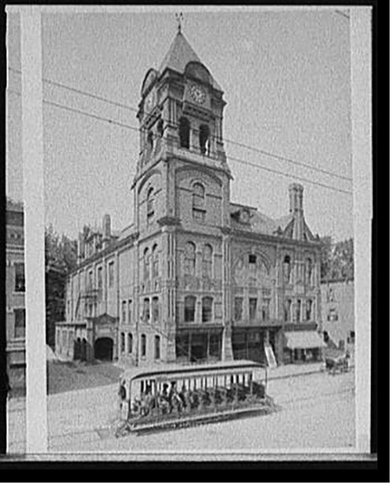 Post office and public library, Bellows Falls, Vt., [between 1900 and 1910] — historic photograph