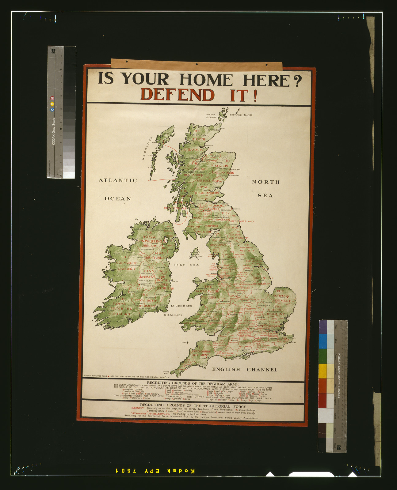 Is your home here? Defend it! / printed by Roberts & Leete Ltd. London., London : Parliamentary Recruiting Committee, [1915] — vintage poster