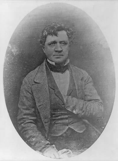 [Junius Brutus Booth, half-length portrait]