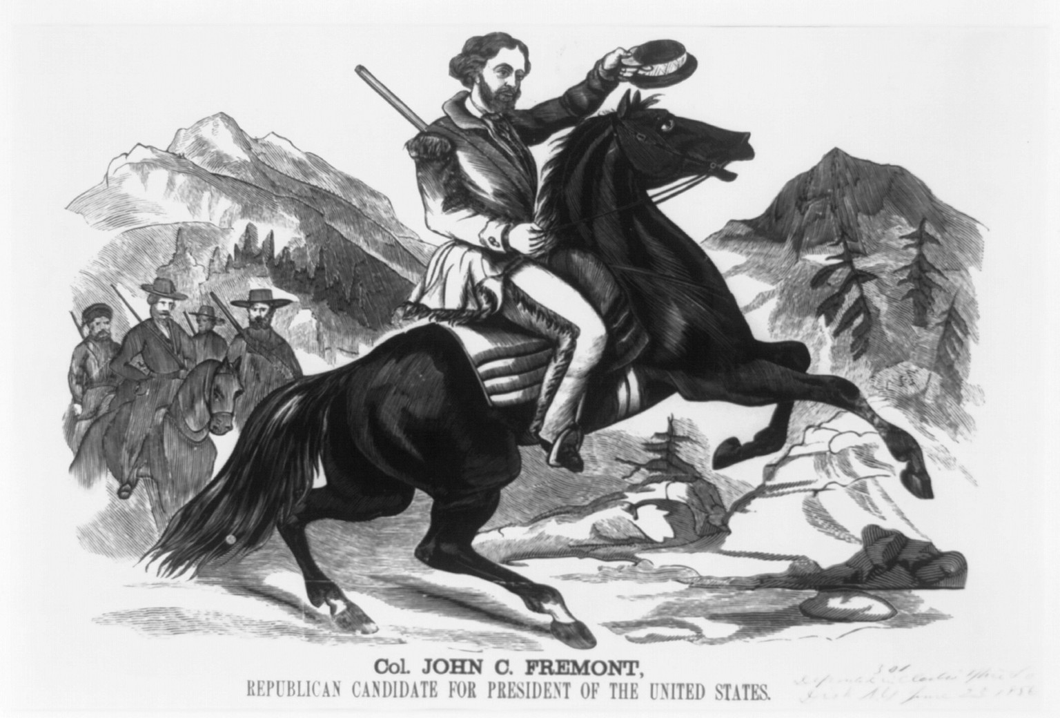 Col. John C. Fremont, Republican candidate for the President of the United States, [New York : Baker & Godwin], c1856. — historic print