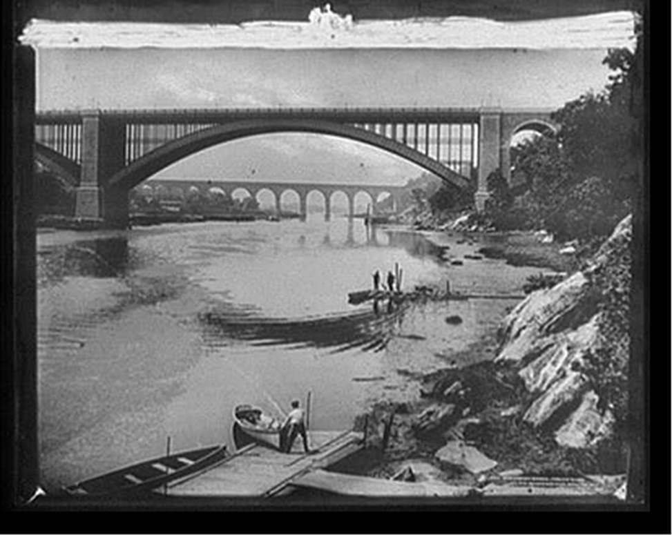 Washington Bridge, Harlem River, New York, c1890. — historic photograph