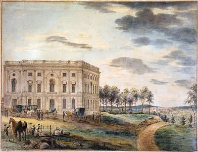 A view of the Capitol of Washington before it was burnt down by the British