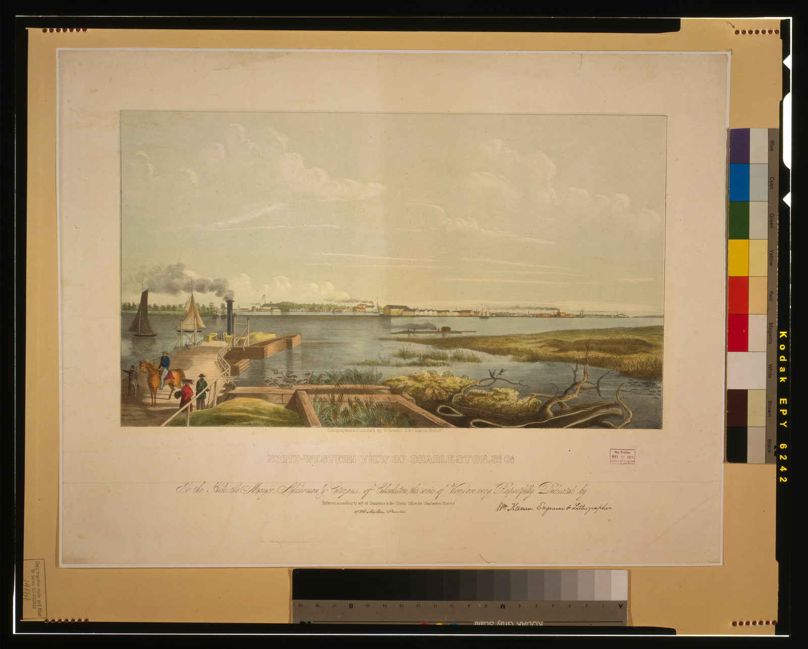 North-western view of Charleston, So. Ca. / lithographed & published by W. Keenan ; Wm. Keenan, engraver & lithographer., [Charleston] W. Keenan, [between 1835 and 1855] — antique lithograph