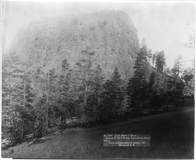 Little Missouri Butte. Largest of the 3 buttes, 4 miles from Devil's Tower