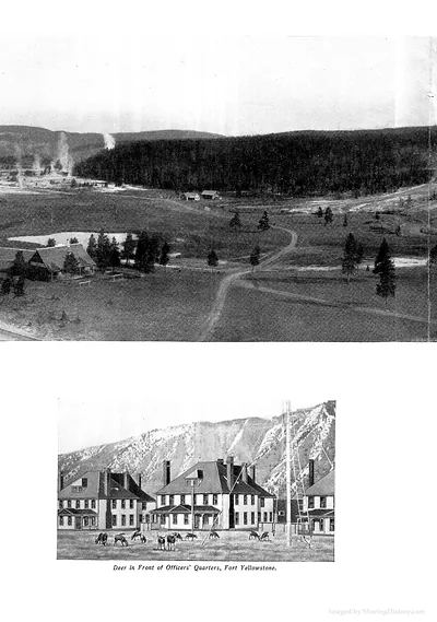 Deer in Front of Officers' Quarters, Fort Yellowstone