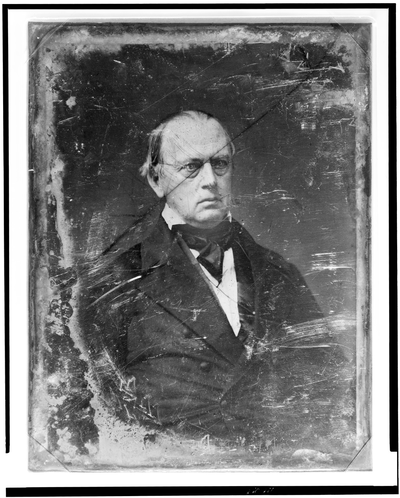 [Truman Smith, half-length portrait, facing left, wearing spectacles], [between 1844 and 1860] — historic photograph