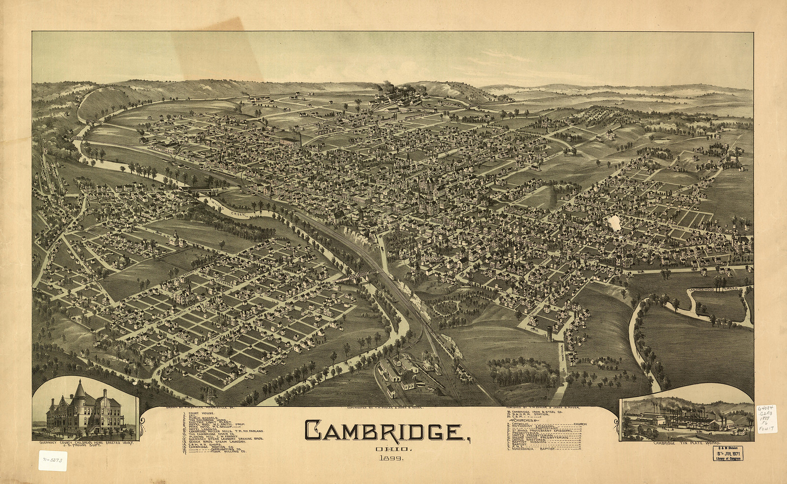 Cambridge, Ohio, 1899, 1899 — antique map