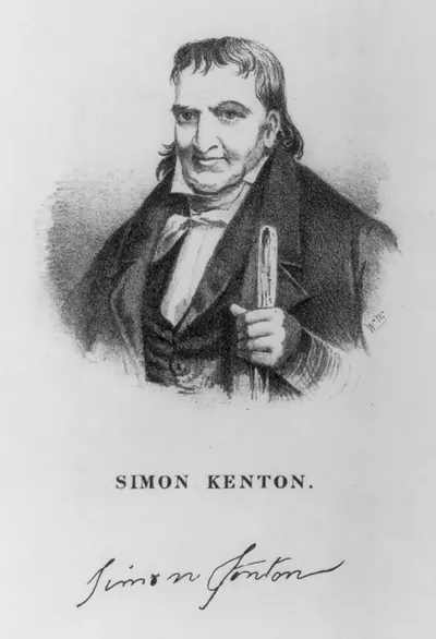 [Simon Kenton, 1755-1836, bust portrait, facing left]