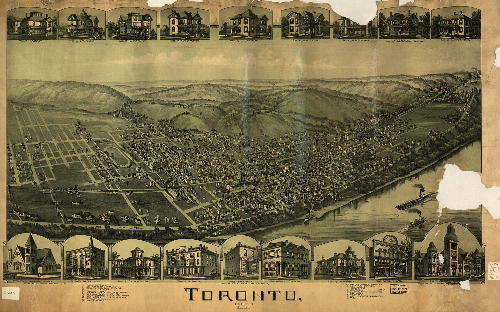 Toronto, Ohio, 1899, 1899 — antique map