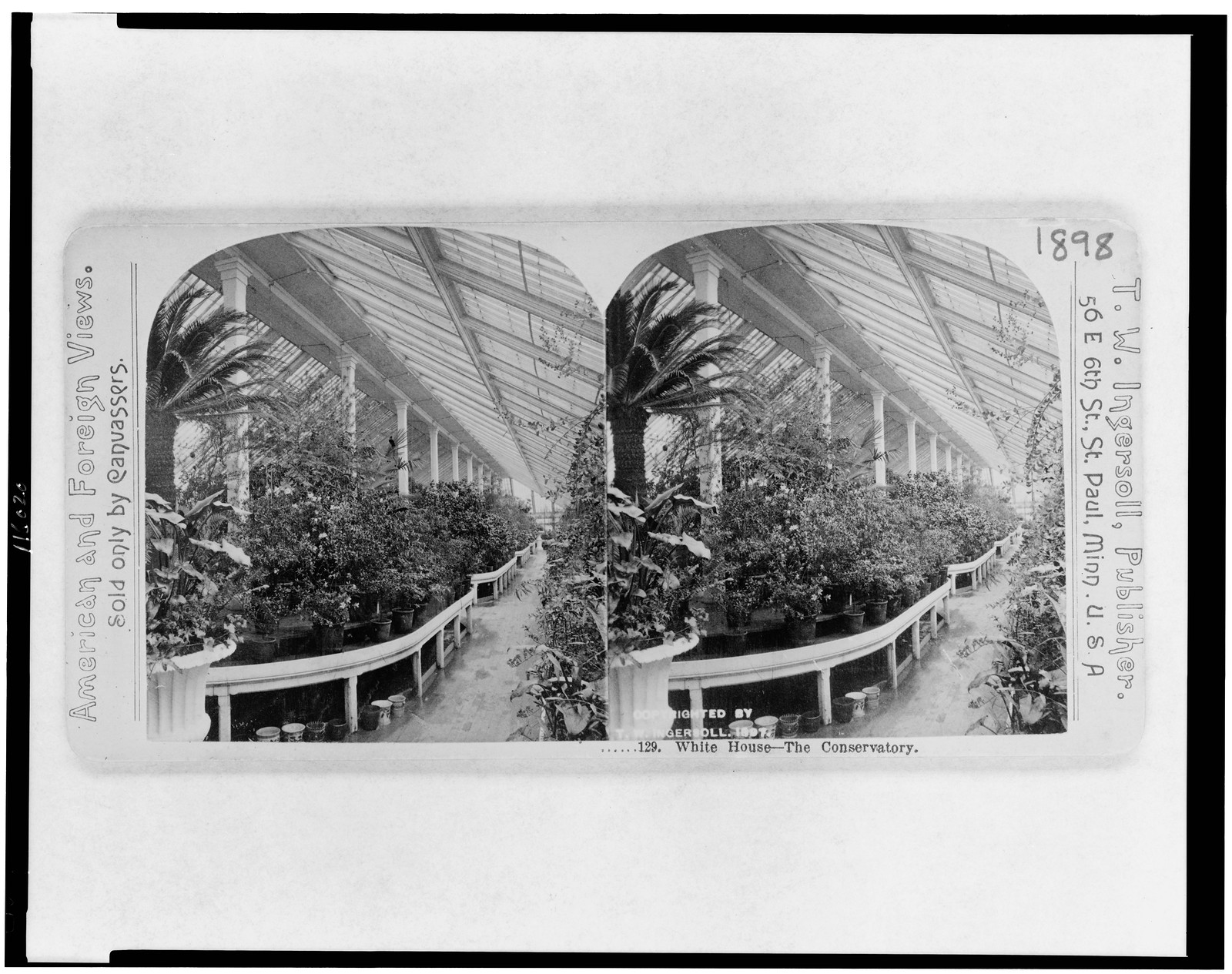 White House--The Conservatory, St. Paul, Minn. : T.W. Ingersoll, c1897. — historic photograph