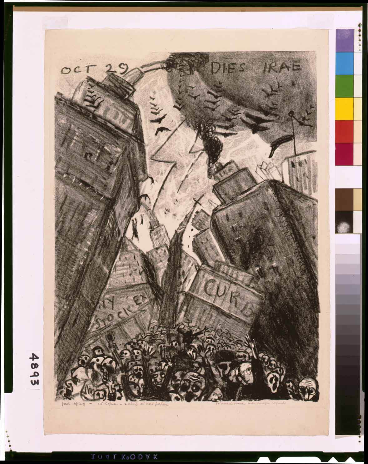Oct. 29 dies irae, 1929 — antique lithograph