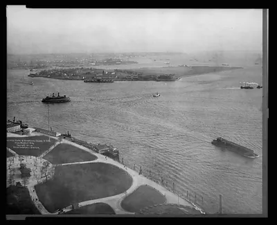 Battery Park & Governers [sic] Island, from Whitehall Bldg.