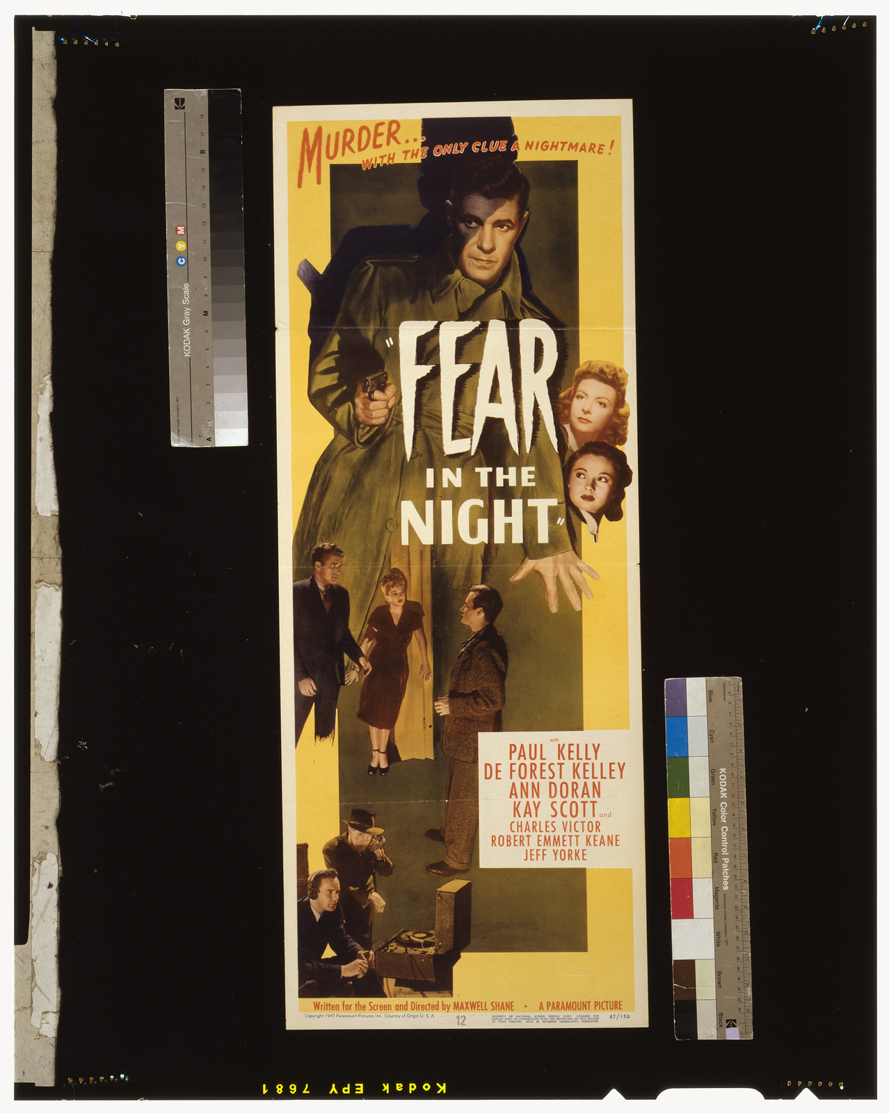 Fear in the night — vintage poster