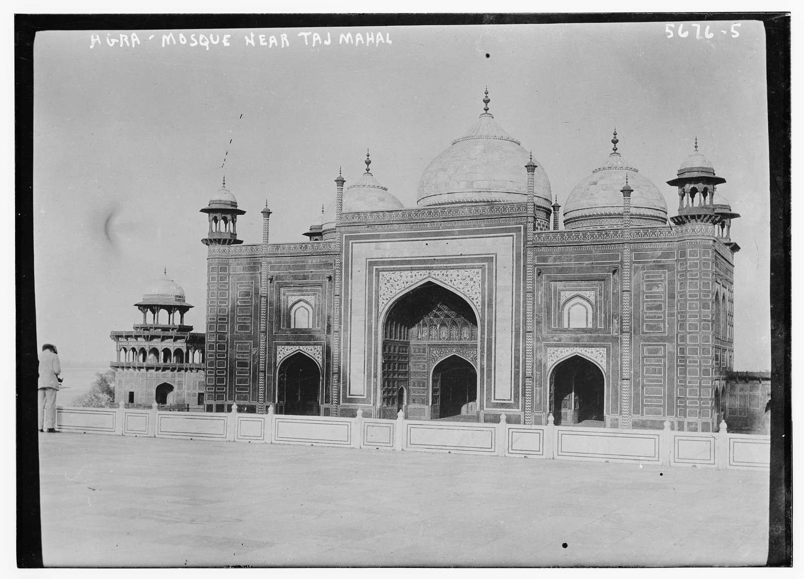 Agra -- Mosque near the Taj Mahal, n/a — historic photograph