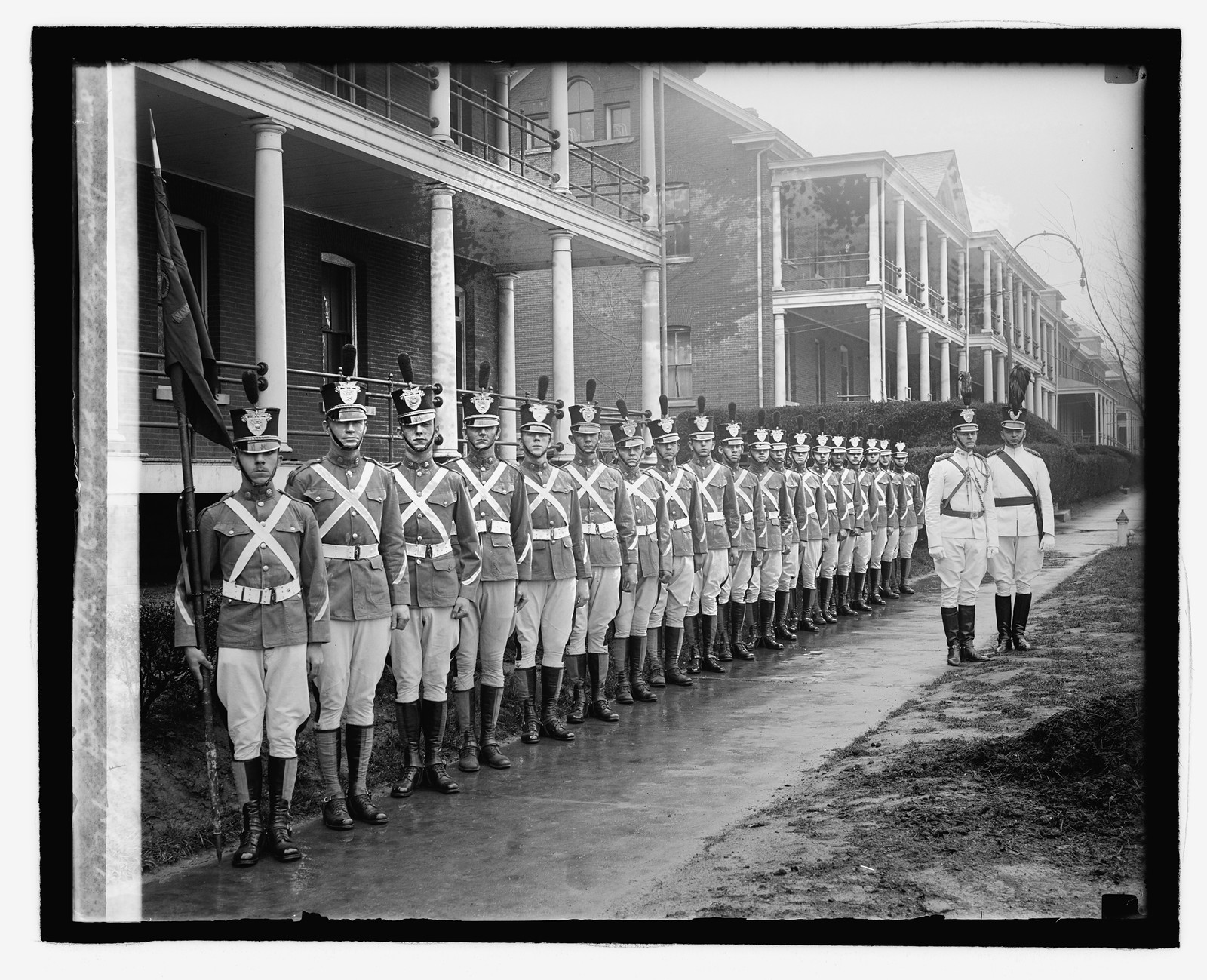 Battery B, 16th Field Artillery in special uniform for society circus, 4/1/27, [19]27 April 1. — historic photograph