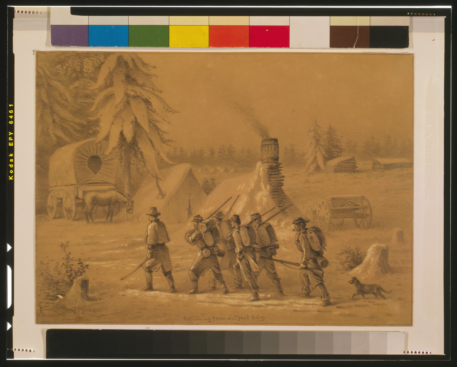 Returning from outpost duty / Edwin Forbes., [ca. 1876] — historic drawing
