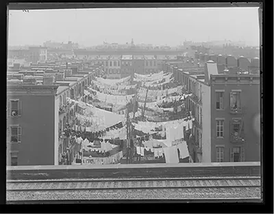 Yard of a tenement at Park Ave. [Avenue] and 107th St., New York