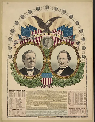 National Democratic Chart 1876: Tilden and Hendricks