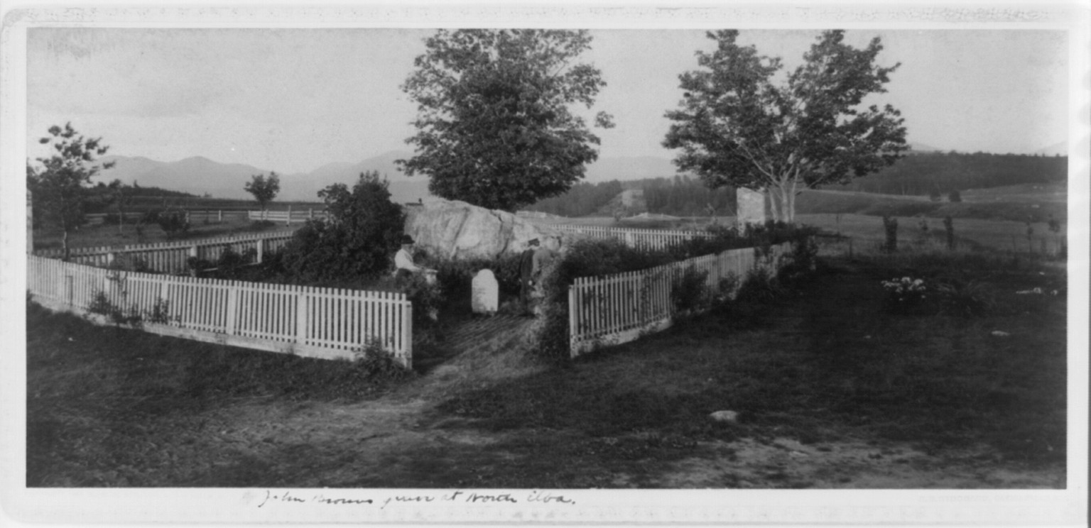 John Brown's grave at North Elba, [New York], c1897. — historic photograph