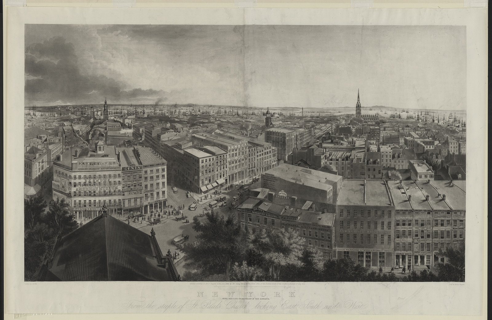 New York from the Cupola of St. John's Church, looking East, South and West — historic image