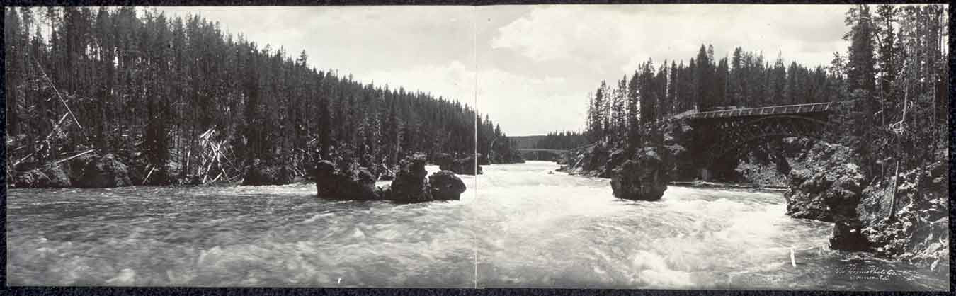 WY 1908 Yellowstone River PHOTO, 1908 — historic image