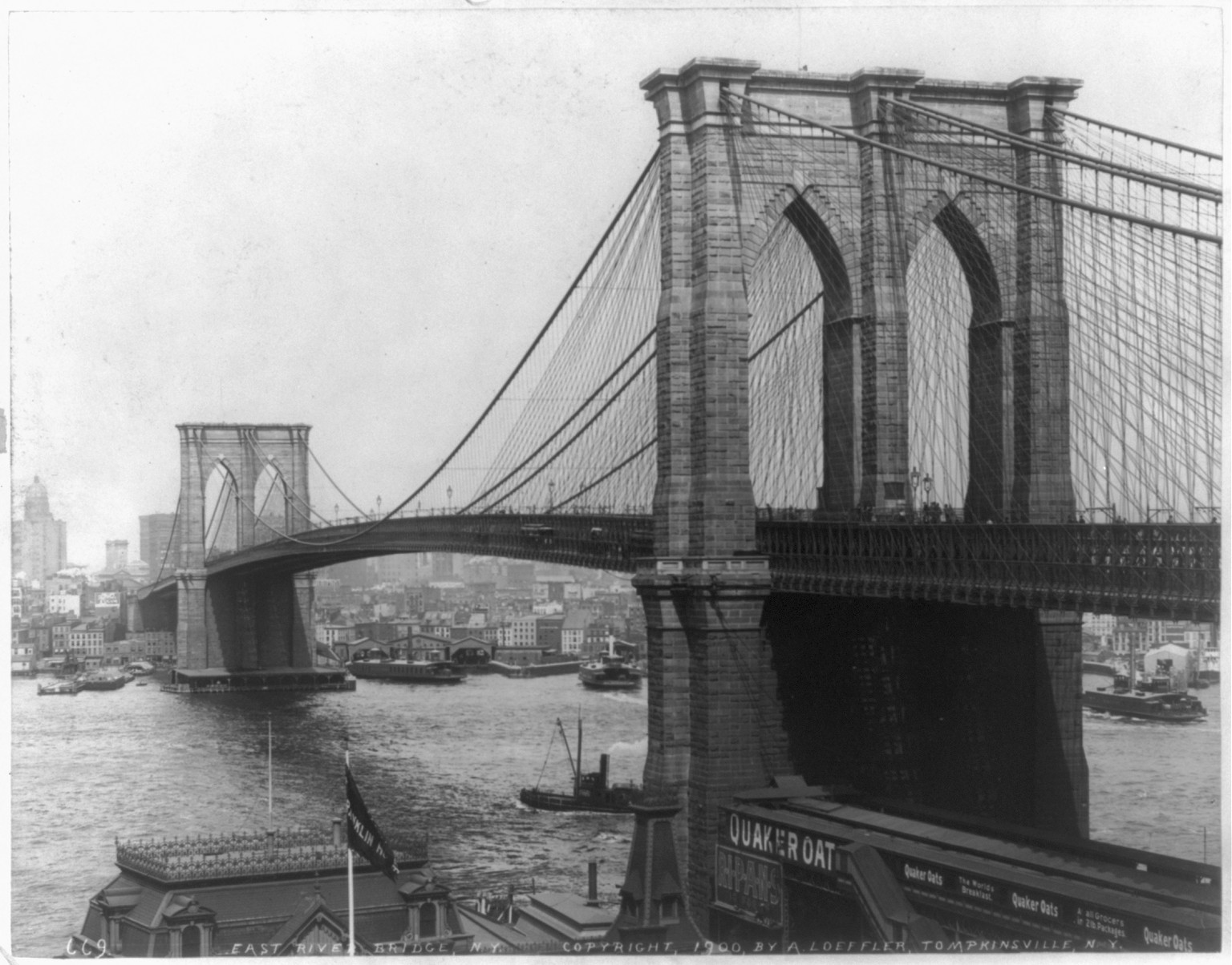 East River Bridge, New York City, c1900. — historic photograph