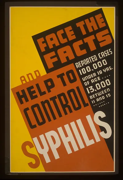 Face the facts and help to control syphilis Reported cases 100000 under 19 yrs. of ag