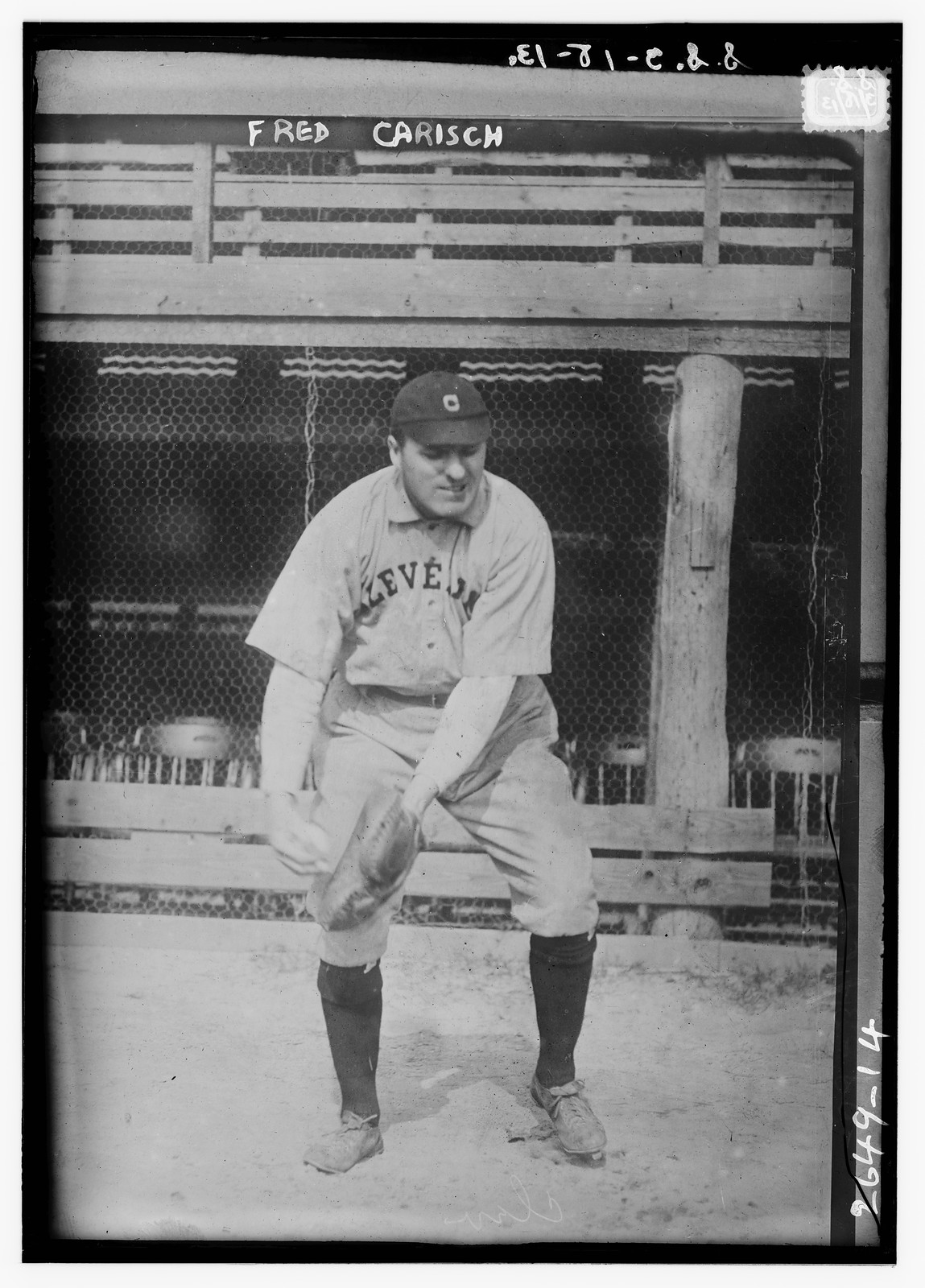 Fred Carisch, Cleveland AL (baseball), [1913] — historic photograph