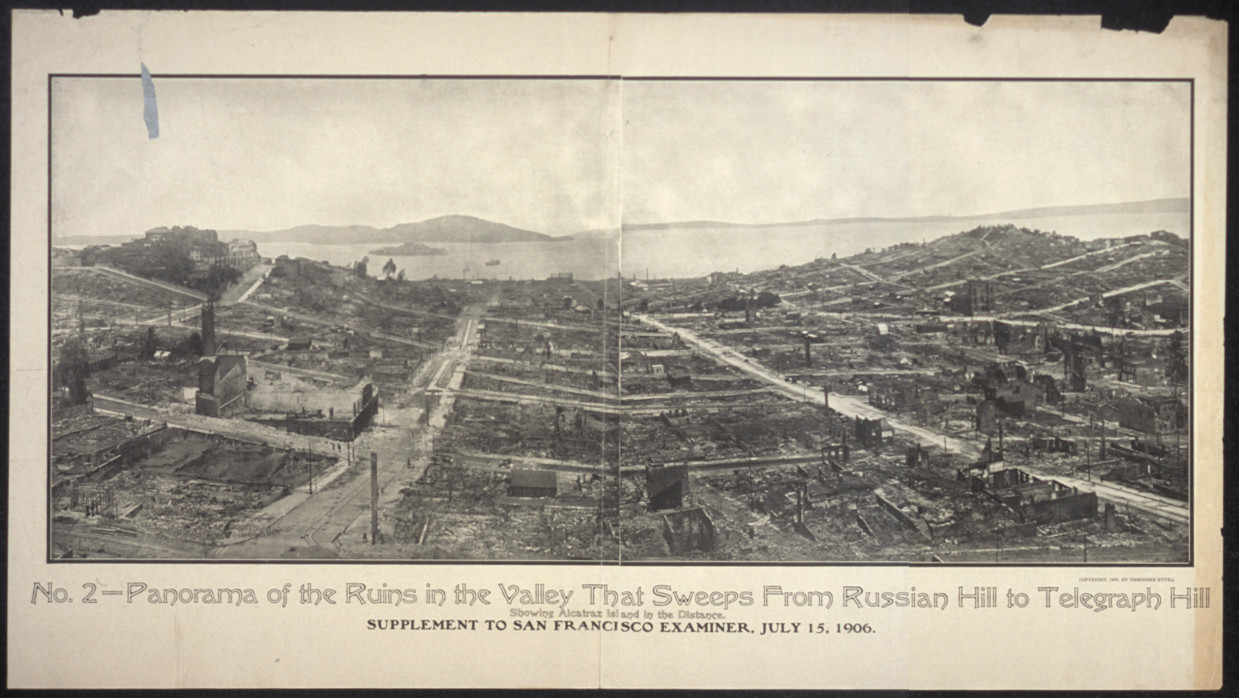 No. 2 - Panorama of the Ruins in the Valley That Sweeps From Russian Hill to Telegraph Hill — historic image