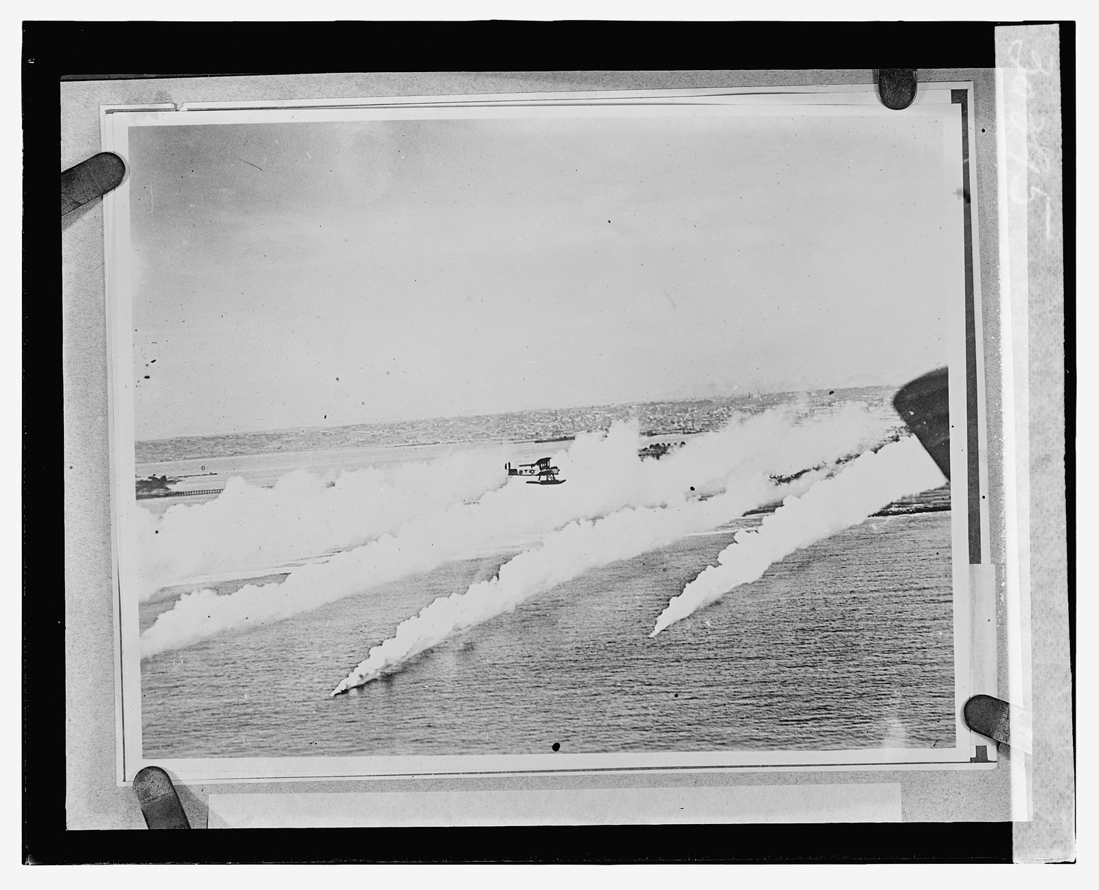 [Copy photograph, aircraft over sea], [1924] — historic photograph