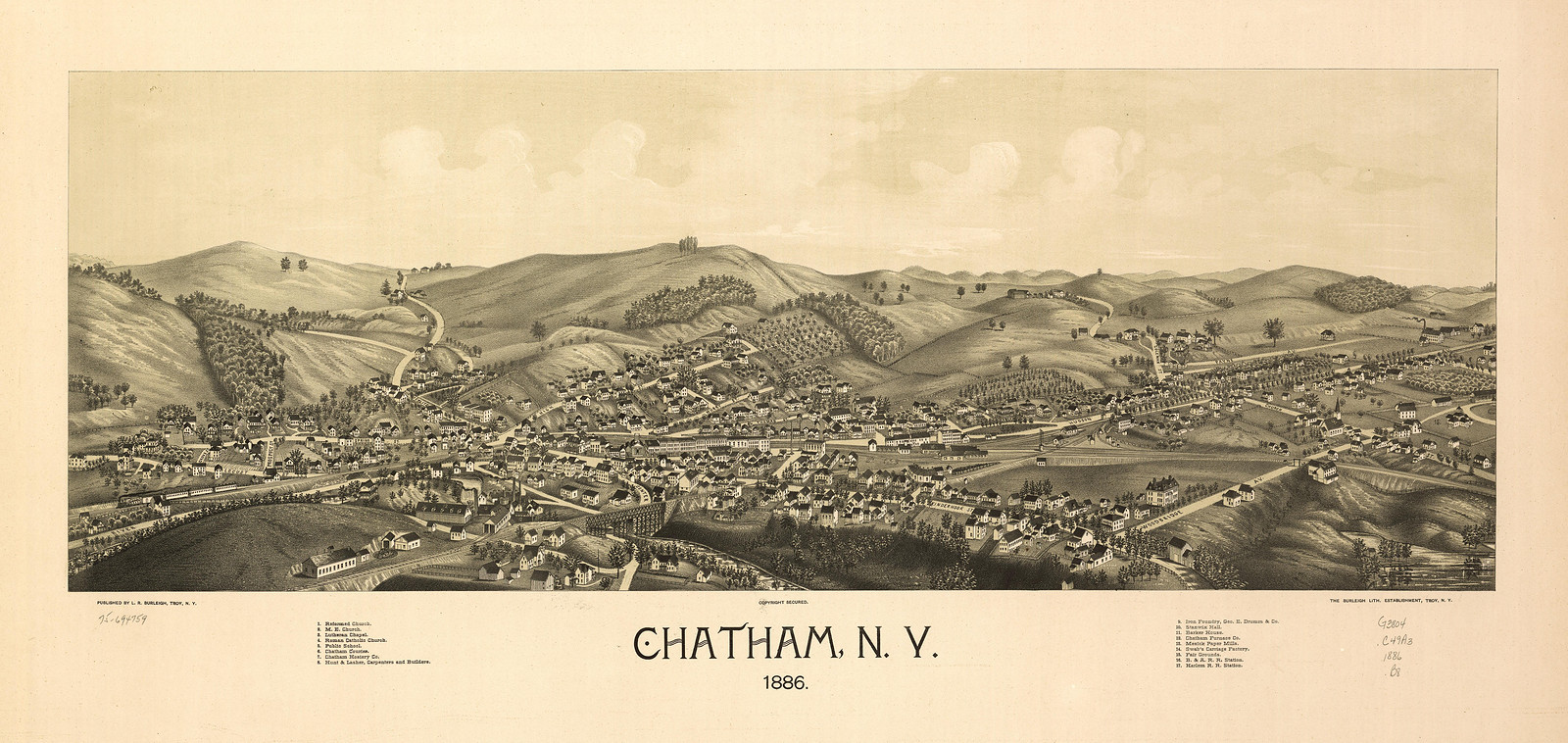 Chatham, New York, 1886, 1886 — antique map