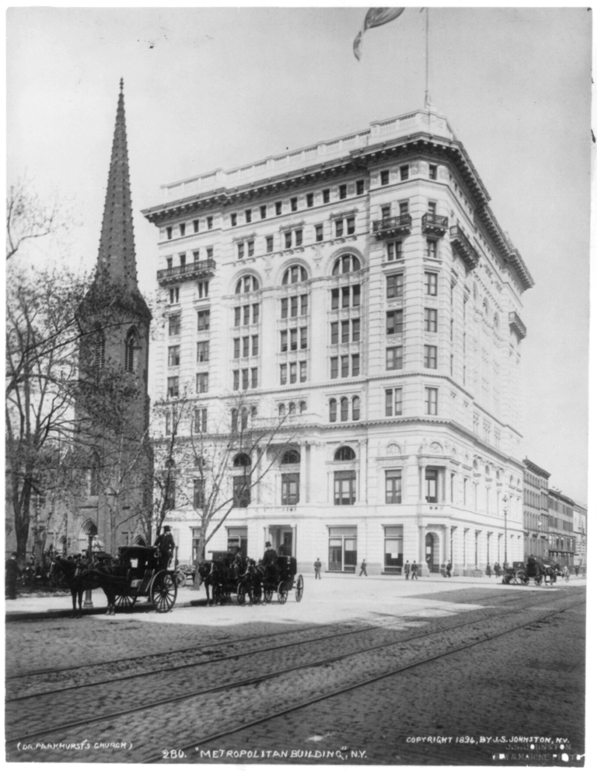 New York City: Metropolitan Building, c1894. — historic photograph