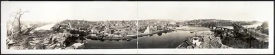 Panoramic view of the city of Easton, Pennsylvania, 1917