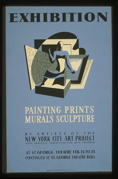 Exhibition Painting prints murals sculpture by artists of the New York City Art Proje