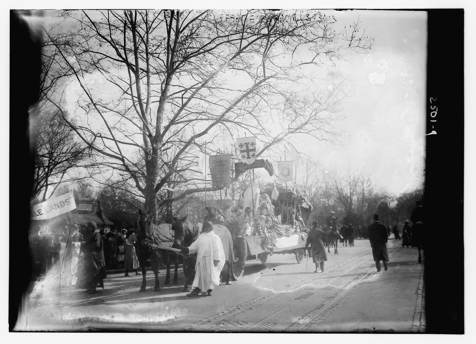 Suffrage Parade (Bible Lands Float), n/a — historic photograph