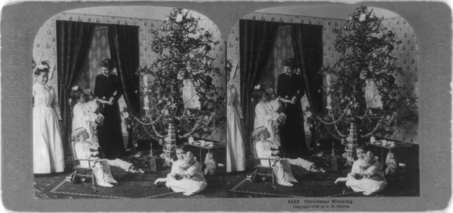Christmas morning, Phila[delphia] : The Universal Photo Art Co., C.H. Graves, publisher, c1902, c1903. — historic photograph