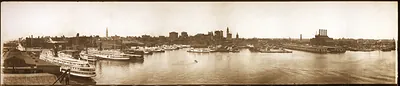 Baltimore Harbor 1912 sepia, Maryland