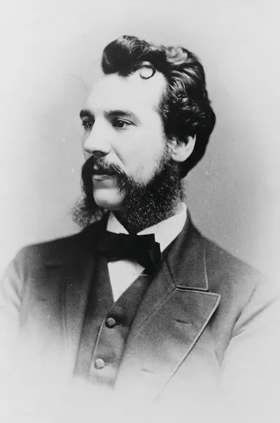 Alexander Graham Bell in 1876 and in 1900